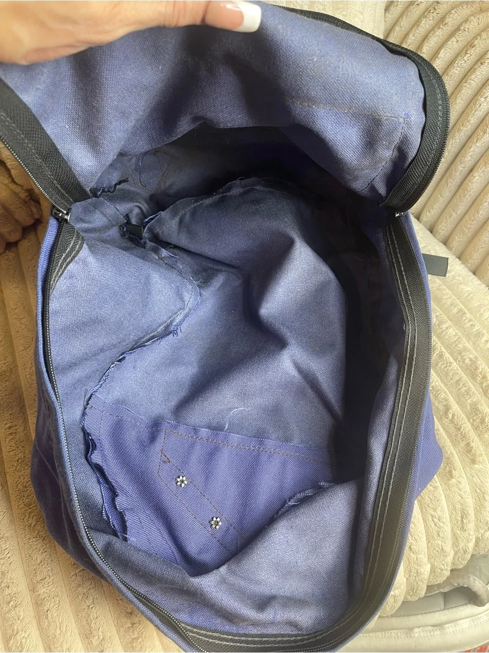 JanSport Backpack USA Made Navy Blue School Bag Classic Travel Bookbag